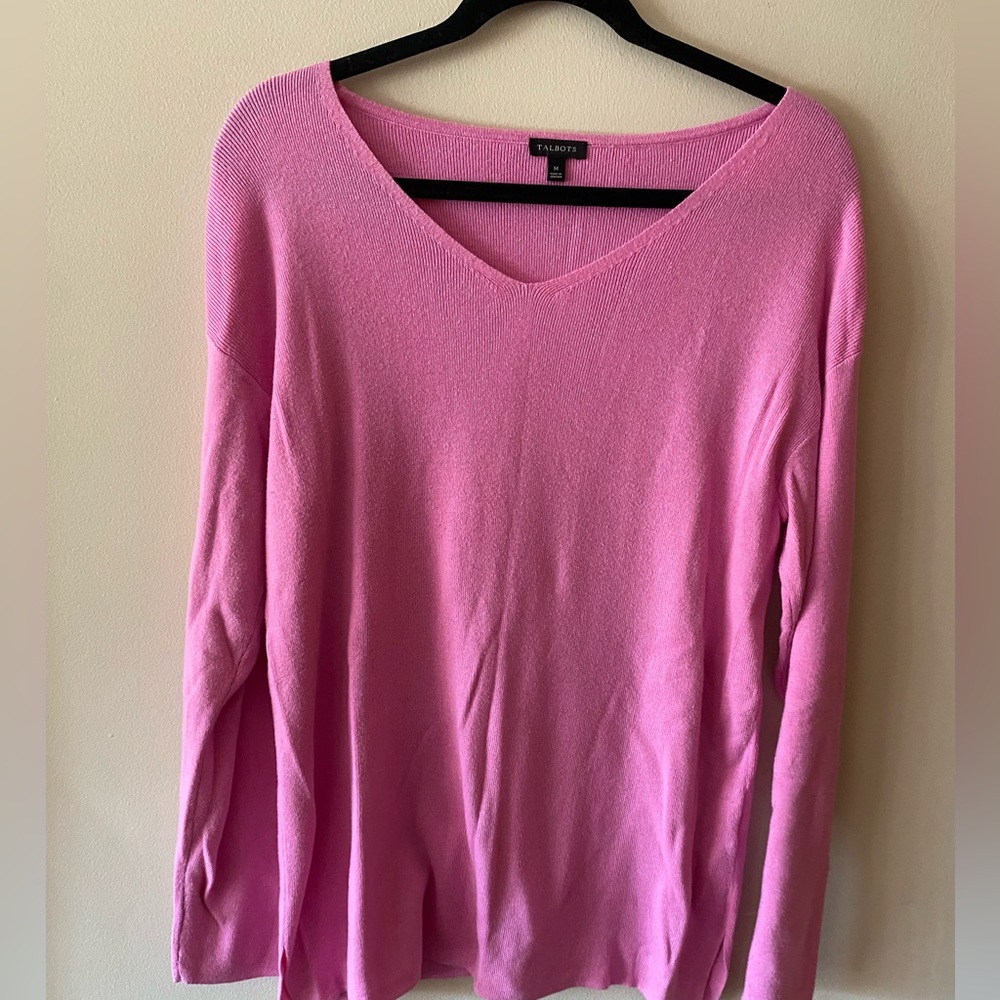 Talbots V-Neck Pink Sweater